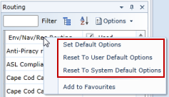 Route Options Default